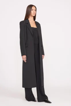 Essentials|Outerwear & Jackets<STAUD RALPH COAT   BLACK