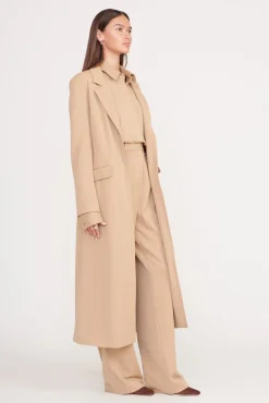 Essentials|Outerwear & Jackets<STAUD RALPH COAT   CAMEL