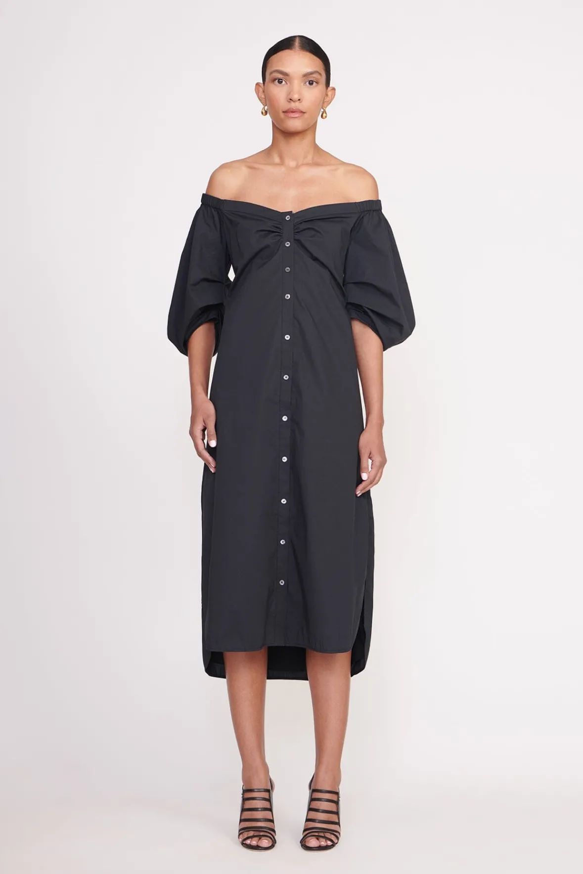 Poplin Shop<STAUD REESE DRESS BLACK