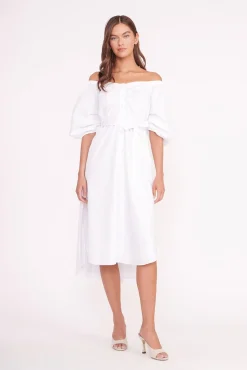 Poplin Shop<STAUD REESE DRESS WHITE