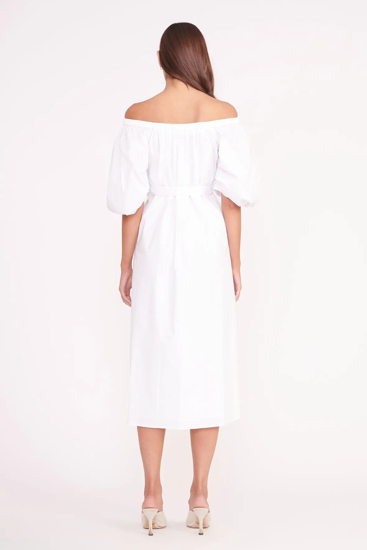 Poplin Shop<STAUD REESE DRESS WHITE