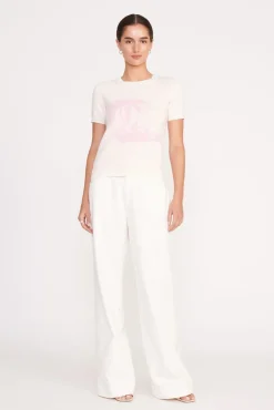 Knits<STAUD REYNA SWEATER  IVORY CHERRY BLOSSOM TOILE IVORYCHERRYBLOSSOMTOILE
