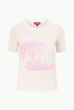 Knits<STAUD REYNA SWEATER IVORY CHERRY BLOSSOM TOILE IVORYCHERRYBLOSSOMTOILE