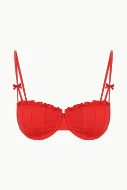 Bikinis<STAUD RHETT BIKINI TOP  RED ROSE REDROSE