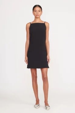Dresses<STAUD RHYTHM DRESS   BLACK
