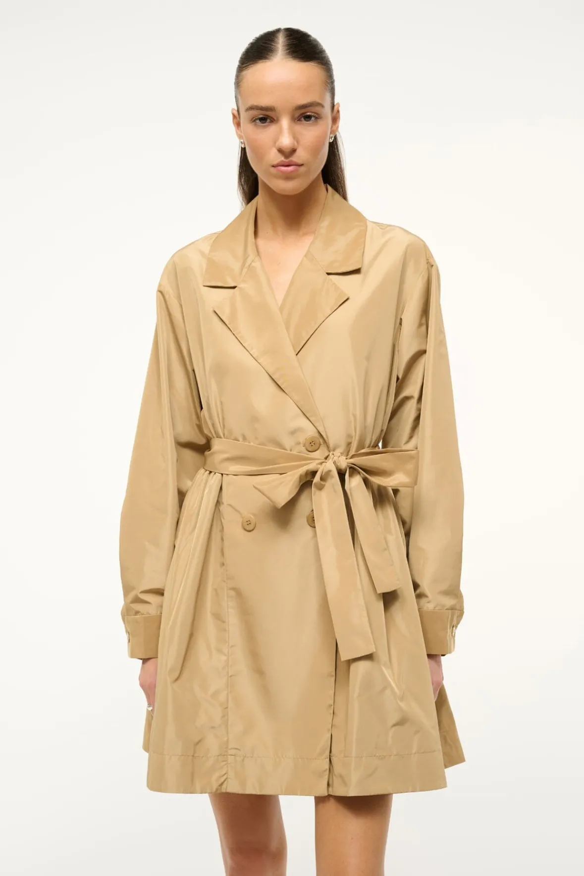Outerwear & Jackets<STAUD RINA TRENCH FAWN