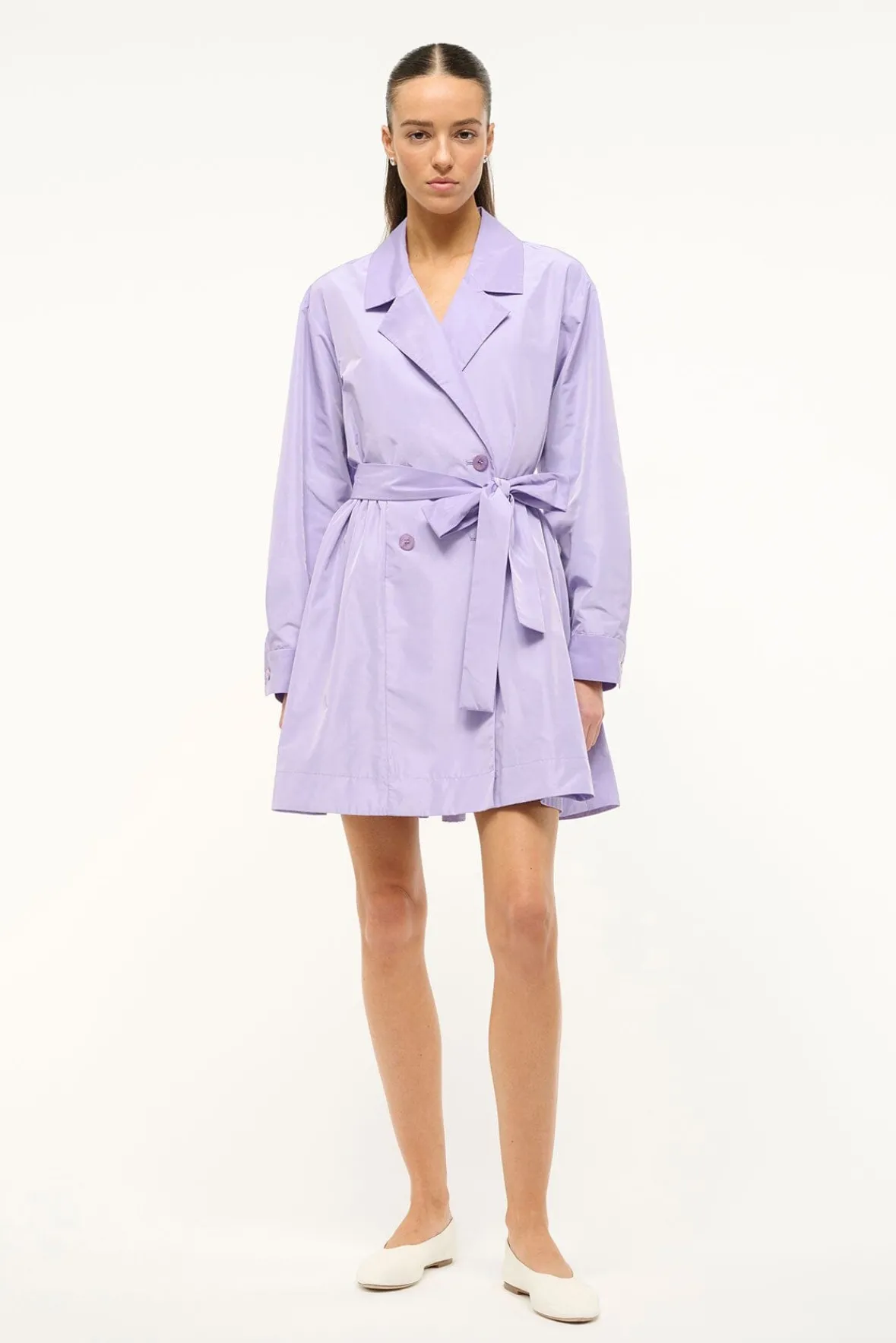 Outerwear & Jackets<STAUD RINA TRENCH LILAC