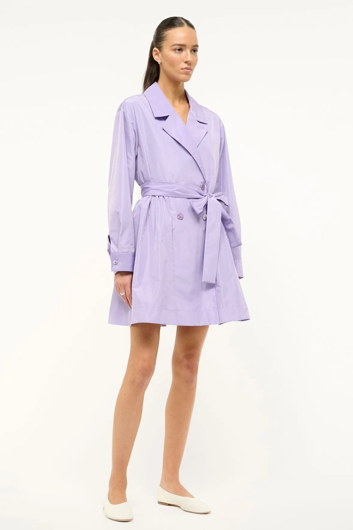 Outerwear & Jackets<STAUD RINA TRENCH LILAC