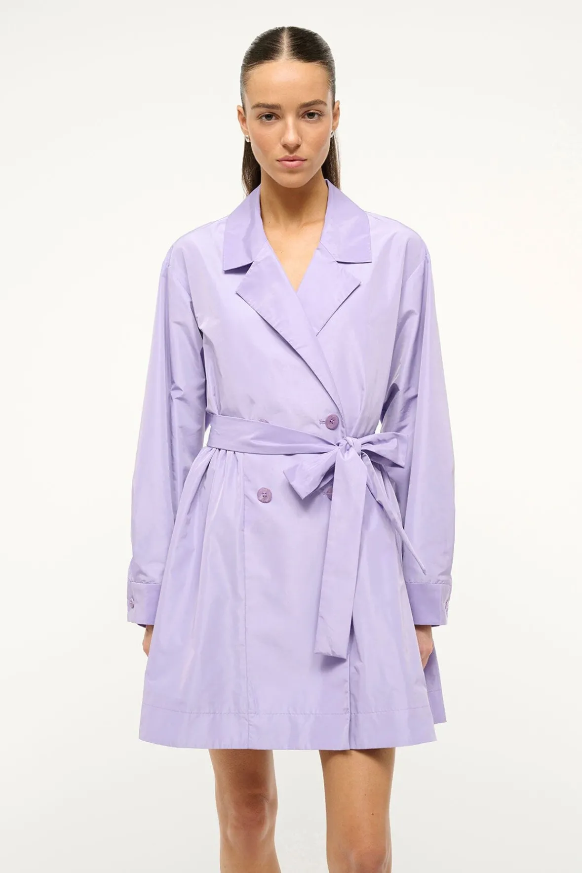 Outerwear & Jackets<STAUD RINA TRENCH LILAC