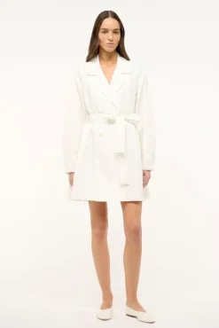 Outerwear & Jackets<STAUD RINA TRENCH   WHITE