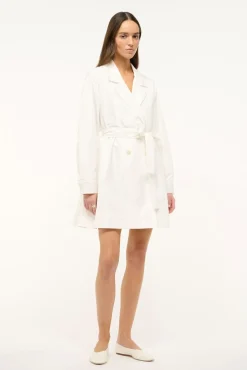 Outerwear & Jackets<STAUD RINA TRENCH   WHITE