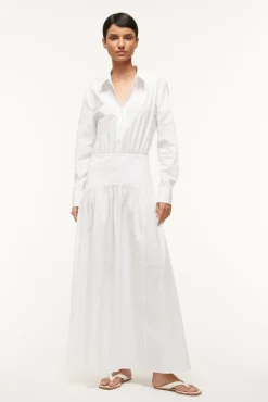 Poplin Shop|Dresses<STAUD ROCCO DRESS   WHITE