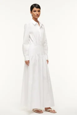 Poplin Shop|Dresses<STAUD ROCCO DRESS   WHITE