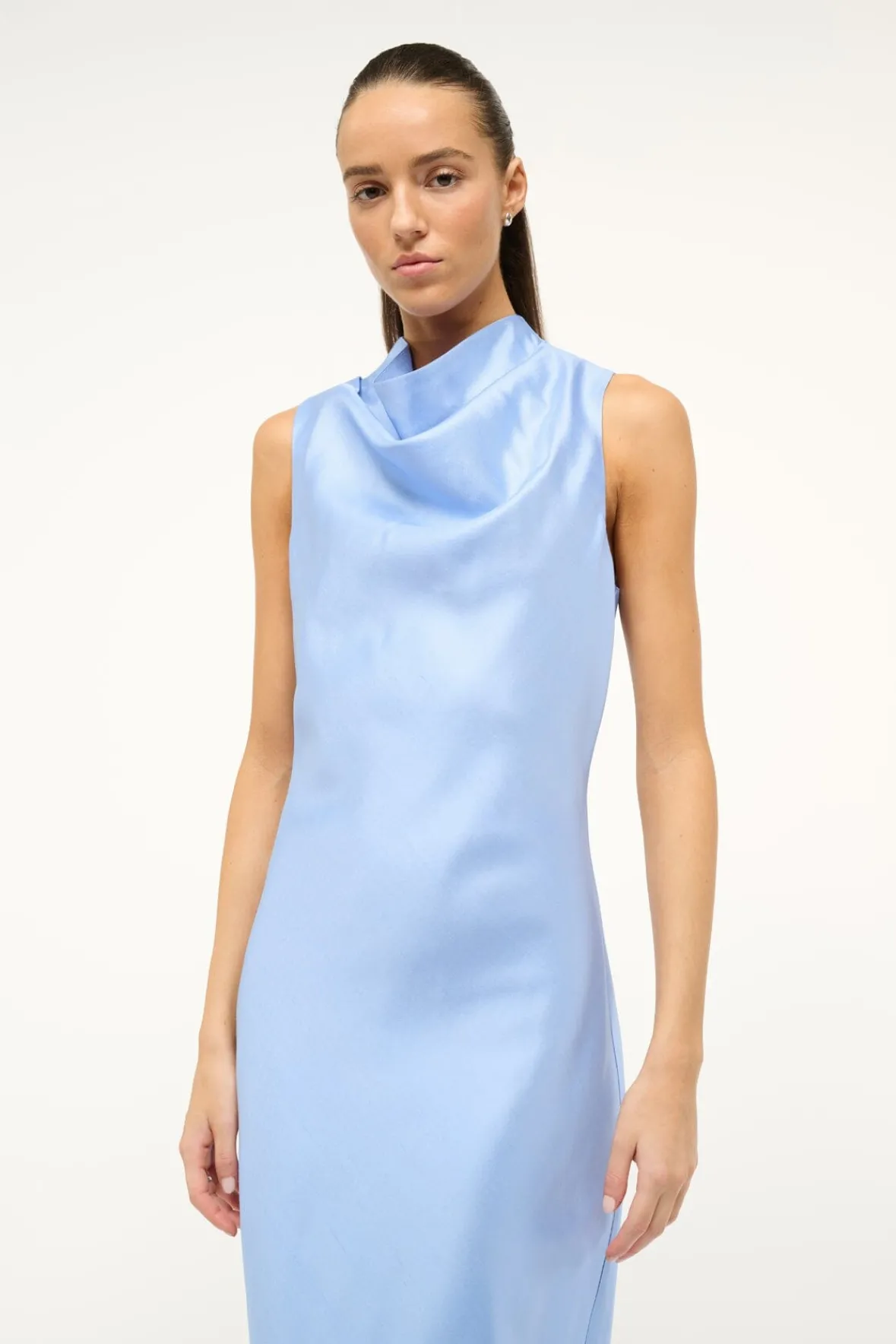 The Evening Edit|Dresses<STAUD ROCHELLE DRESS PERIWINKLE