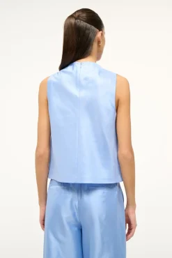 The Evening Edit|Tops<STAUD ROCHELLE TOP   PERIWINKLE