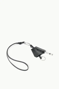Small Leather Goods|Necklaces<STAUD SAFETY WHISTLE KEY FOB   BLACK