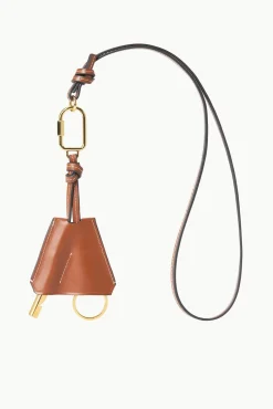 Small Leather Goods|Necklaces<STAUD SAFETY WHISTLE KEY FOB TAN
