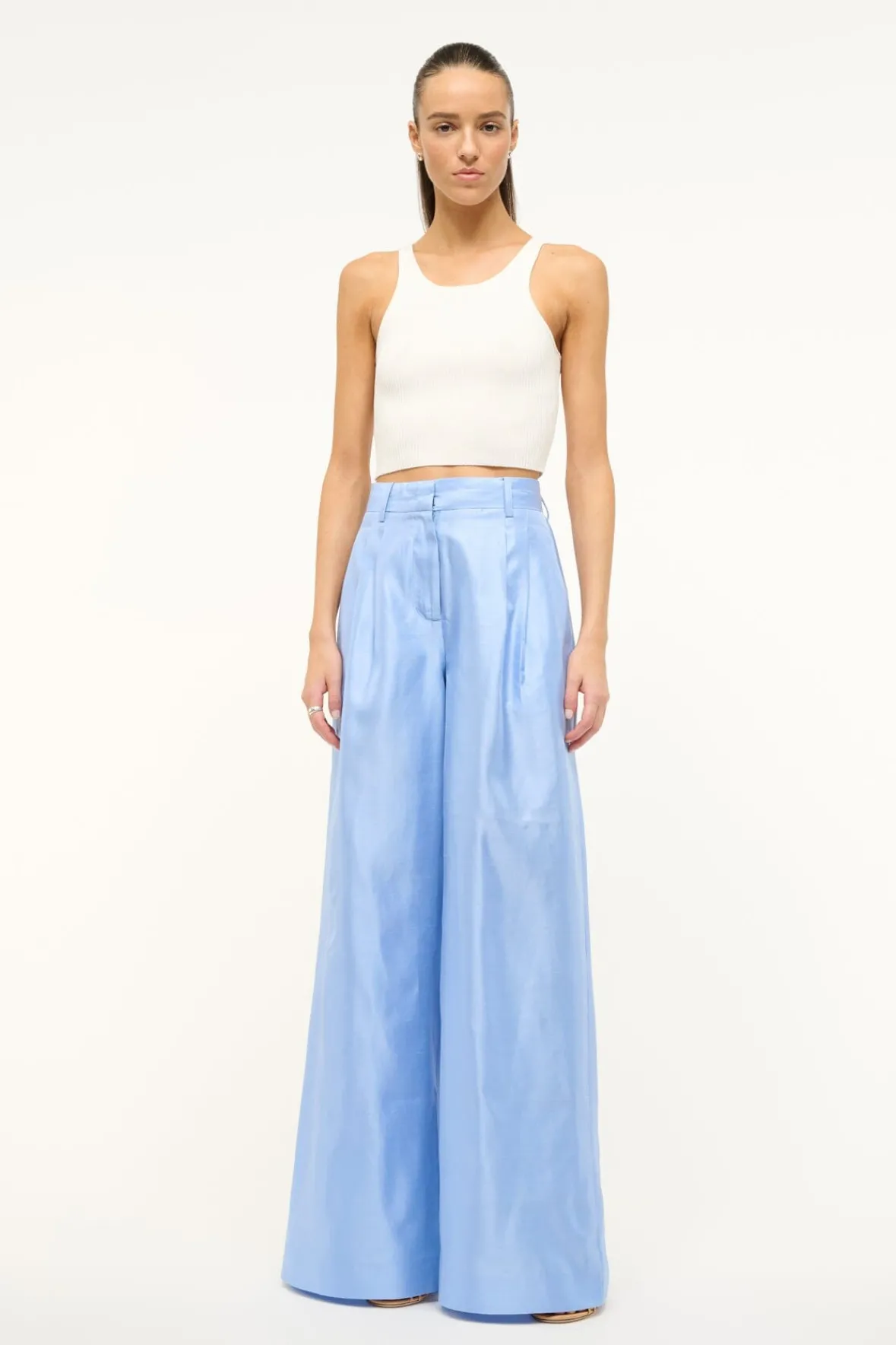 The Evening Edit|Pants & Shorts<STAUD SASHA PANT PERIWINKLE