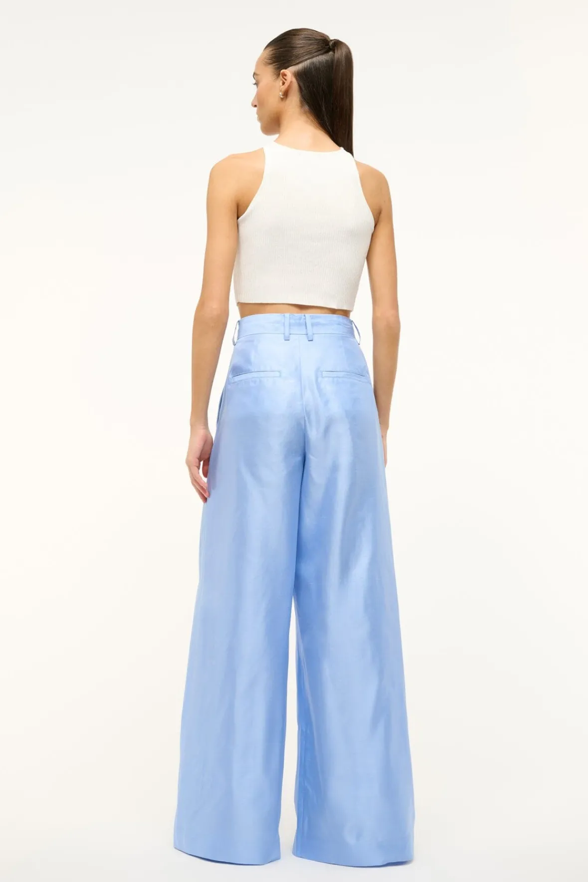 The Evening Edit|Pants & Shorts<STAUD SASHA PANT PERIWINKLE