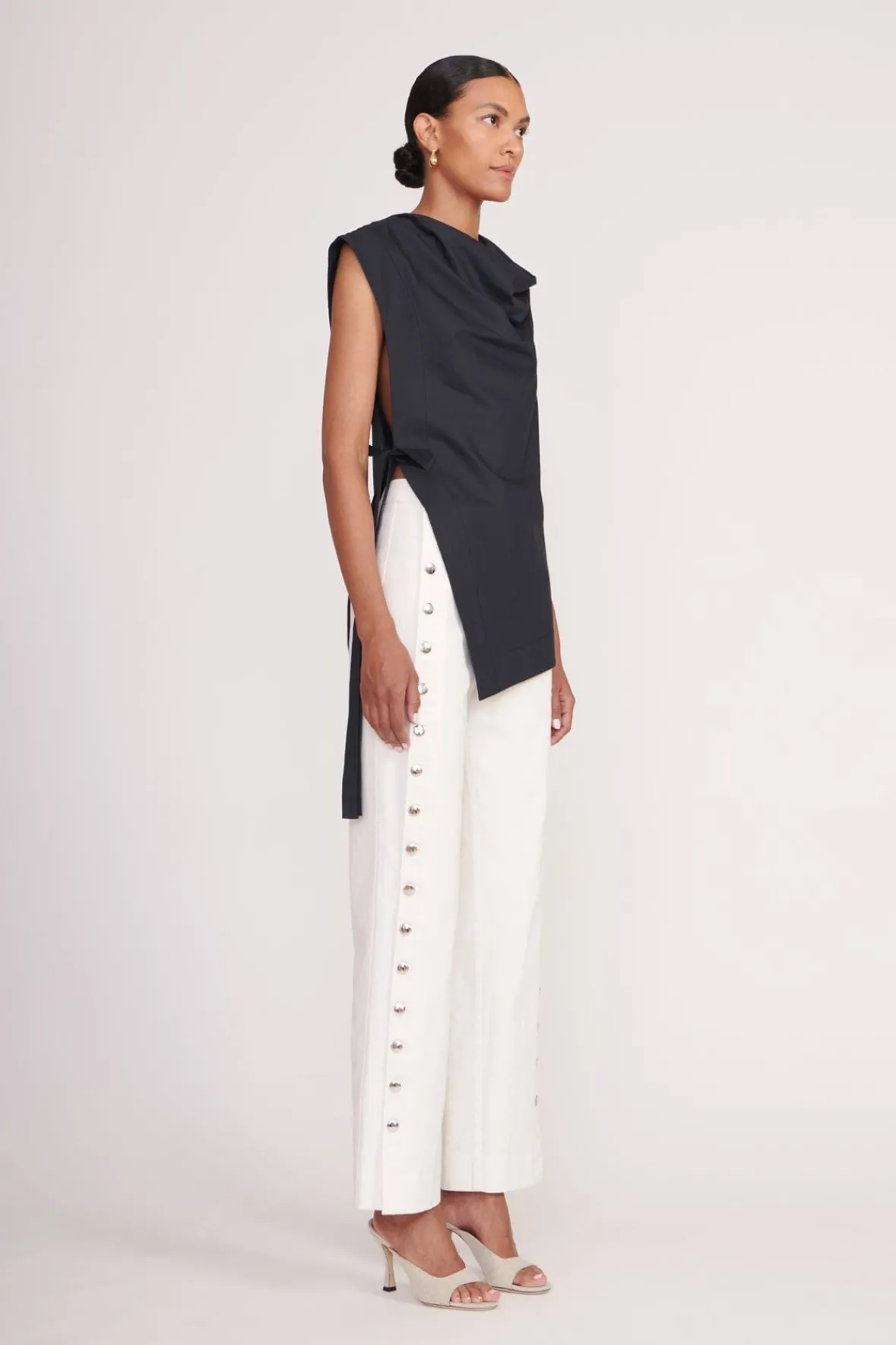 Poplin Shop<STAUD SAWYER TOP BLACK