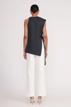 Poplin Shop<STAUD SAWYER TOP BLACK