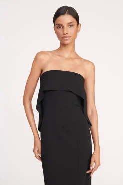 Dresses<STAUD SCARLETT DRESS   BLACK