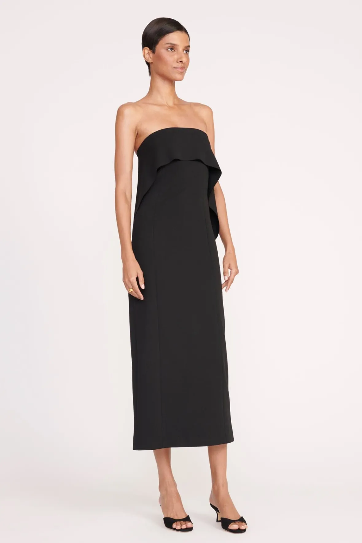 Dresses<STAUD SCARLETT DRESS BLACK