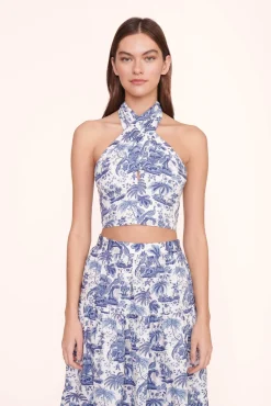 Poplin Shop|Skirts<STAUD SEA SKIRT  BLUE TOILE BLUETOILE