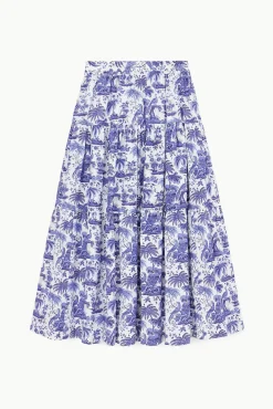 Poplin Shop|Skirts<STAUD SEA SKIRT  BLUE TOILE BLUETOILE
