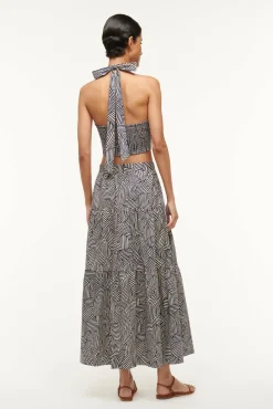 Poplin Shop|Skirts<STAUD SEA SKIRT  NAVY MOSAIC NAVYMOSAIC