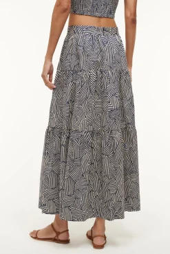 Poplin Shop|Skirts<STAUD SEA SKIRT  NAVY MOSAIC NAVYMOSAIC