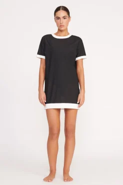 Cover-Ups<STAUD SELAH DRESS BLACK WHITE BLACKWHITE