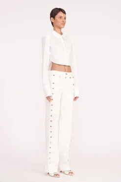 Poplin Shop<STAUD SENECA TOP   WHITE