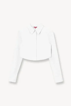 Poplin Shop<STAUD SENECA TOP   WHITE