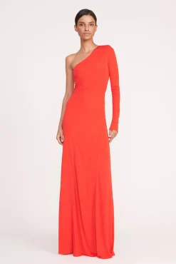 Dresses<STAUD SERENA DRESS  RED ROSE REDROSE