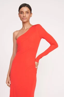 Dresses<STAUD SERENA DRESS  RED ROSE REDROSE