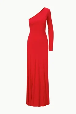 Dresses<STAUD SERENA DRESS  RED ROSE REDROSE