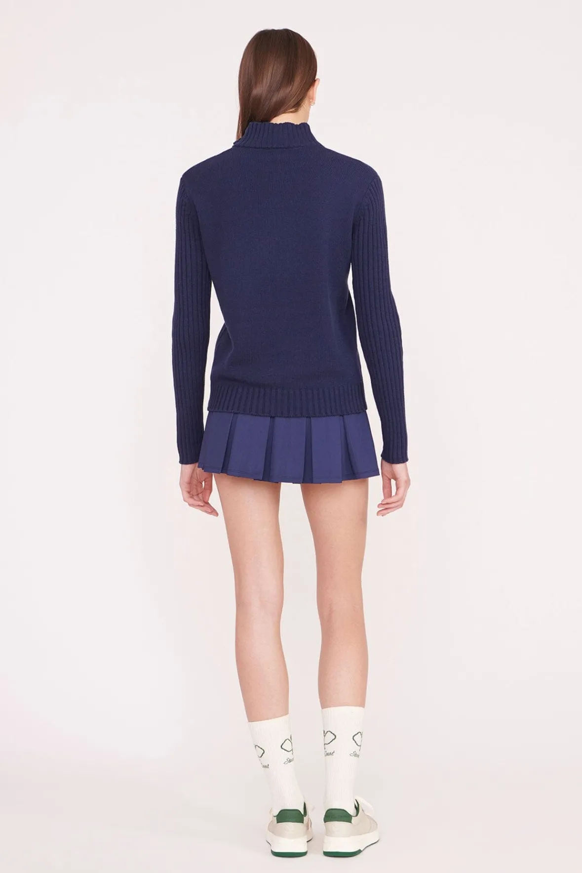 STAUD Court<STAUD SERVE SWEATER NAVY