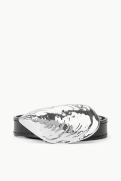 Belts<STAUD SHELL BUCKLE BELT   BLACK