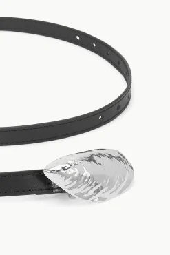 Belts<STAUD SHELL BUCKLE BELT   BLACK