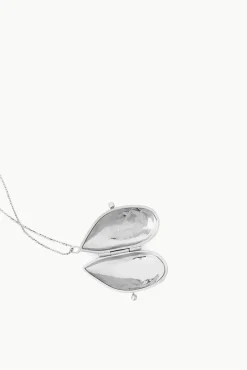 Necklaces<STAUD SHELL PILL CASE NECKLACE   SILVER