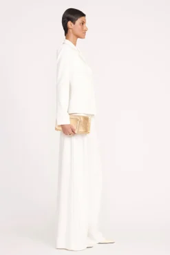 Clutches<STAUD SHIRLEY CONVERTIBLE CLUTCH   GOLD