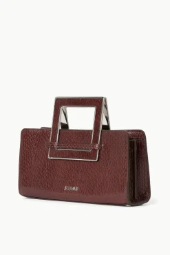 Clutches<STAUD SHIRLEY CONVERTIBLE CLUTCH   MAHOGANY