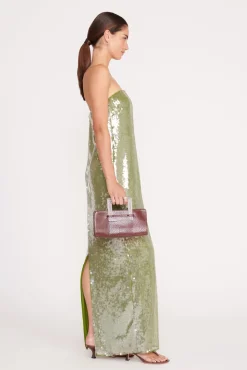 Clutches<STAUD SHIRLEY CONVERTIBLE CLUTCH   MAHOGANY