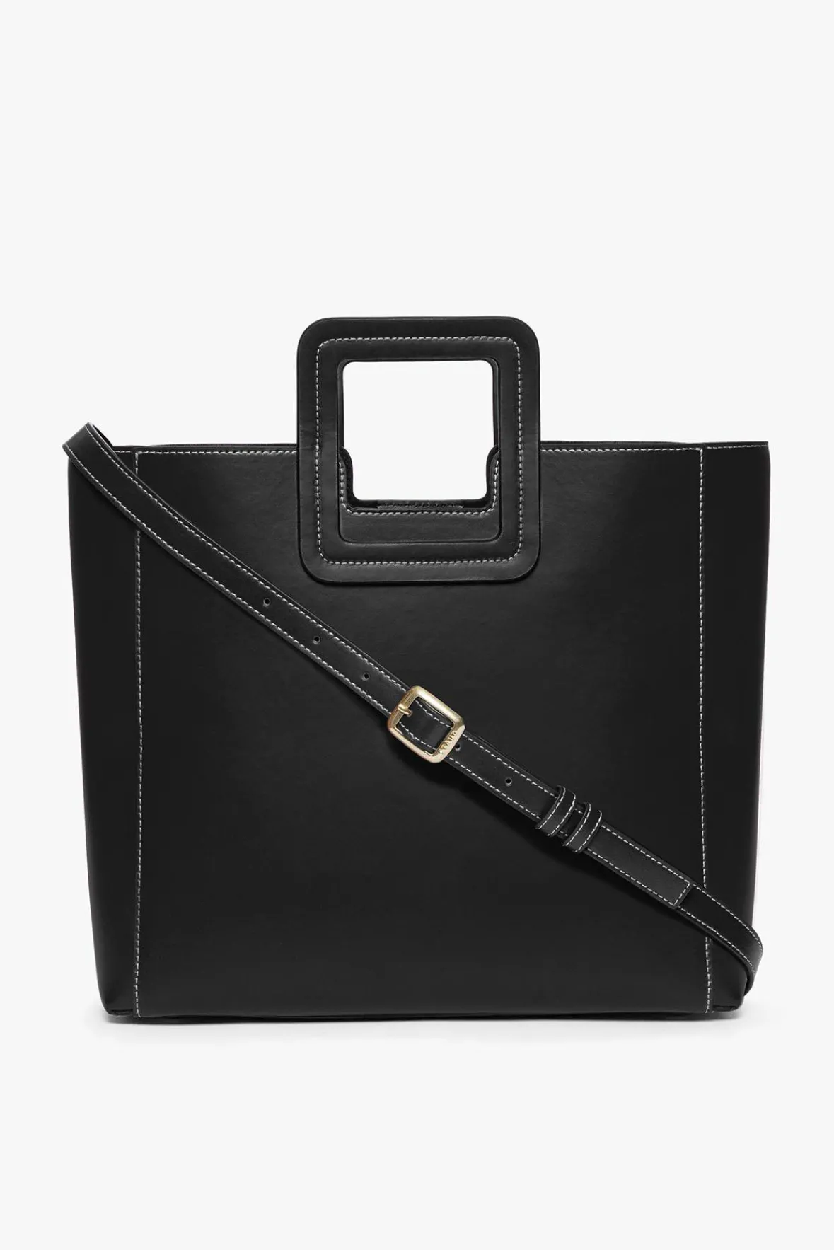 Crossbody|Totes<STAUD SHIRLEY LEATHER BAG BLACK
