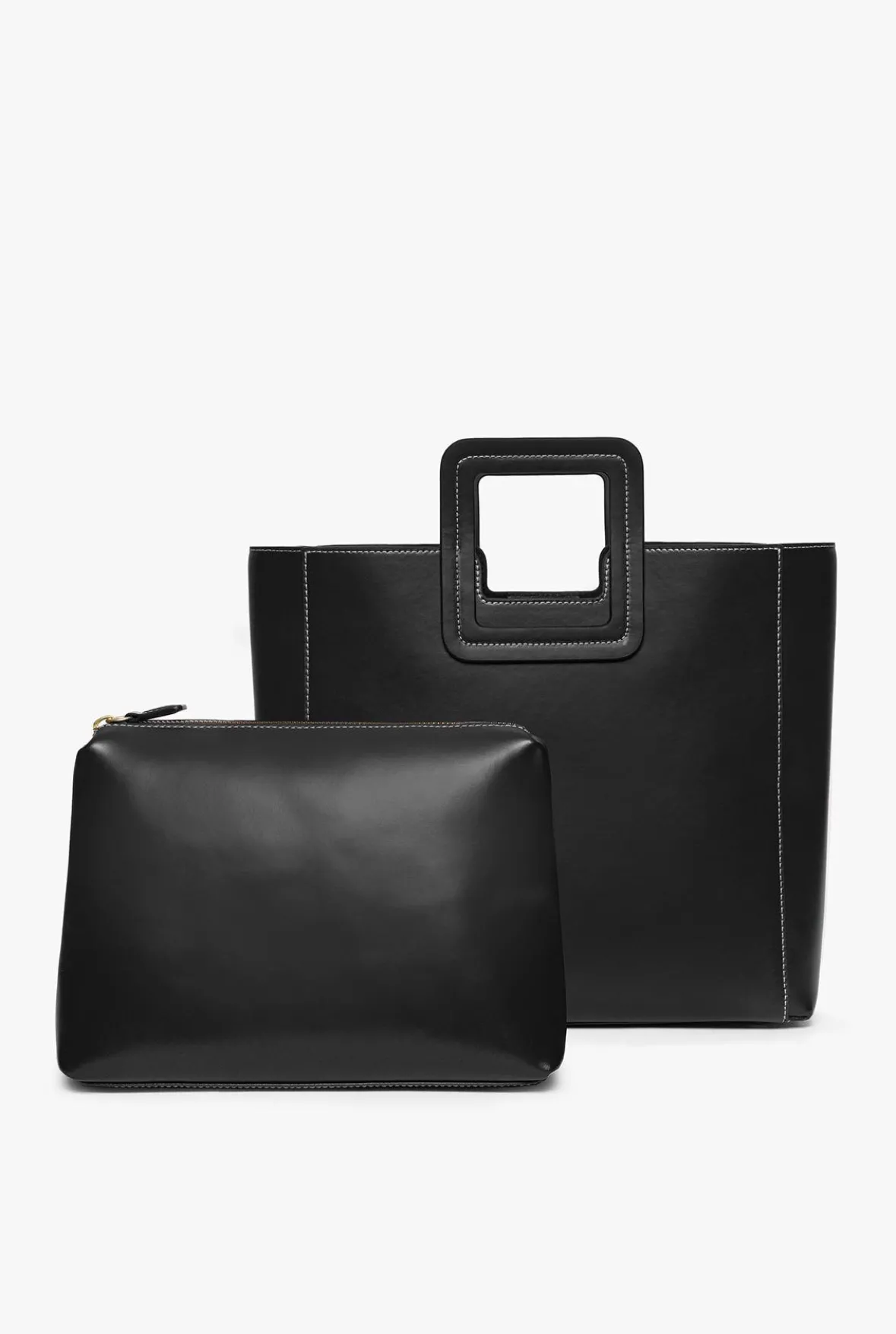 Crossbody|Totes<STAUD SHIRLEY LEATHER BAG BLACK
