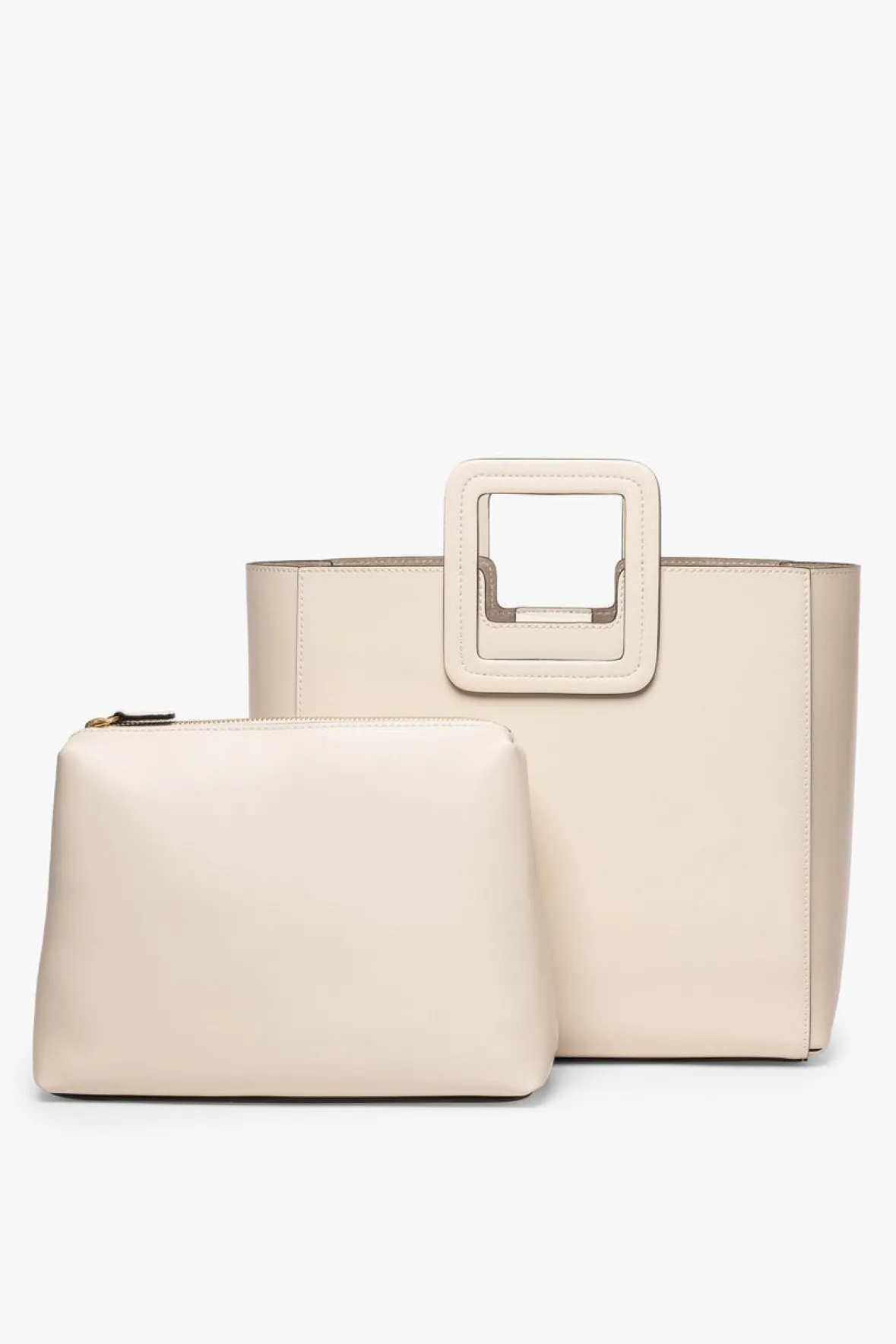 Crossbody|Totes<STAUD SHIRLEY LEATHER BAG CREAM