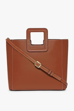 Crossbody|Totes<STAUD SHIRLEY LEATHER BAG SADDLE TAN