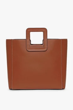 Crossbody|Totes<STAUD SHIRLEY LEATHER BAG  SADDLE TAN