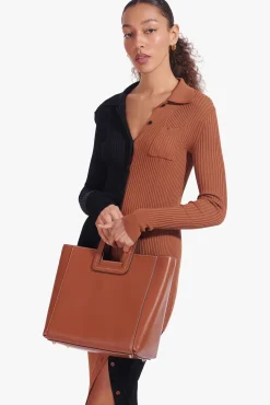 Crossbody|Totes<STAUD SHIRLEY LEATHER BAG  SADDLE TAN